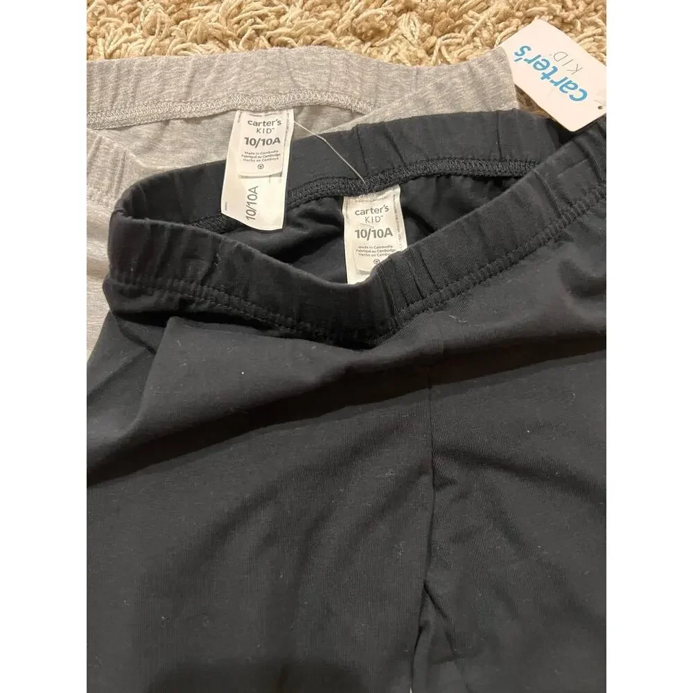 NWT❤️2Pcs Carter’s Girls Cotton leggings sz10